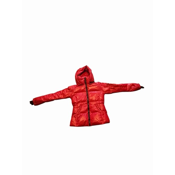 Sam. S13 Freestyle Down Nylon Puffer Jacket Candy Red Size S Festive Winter Coat - Picture 12 of 16